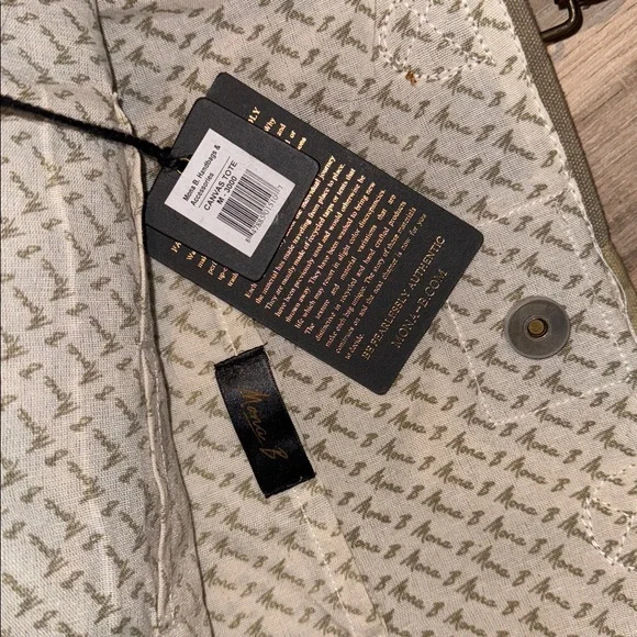 Mona B Multicolor Canvas Tote Bag NWT - Picture 2 of 5